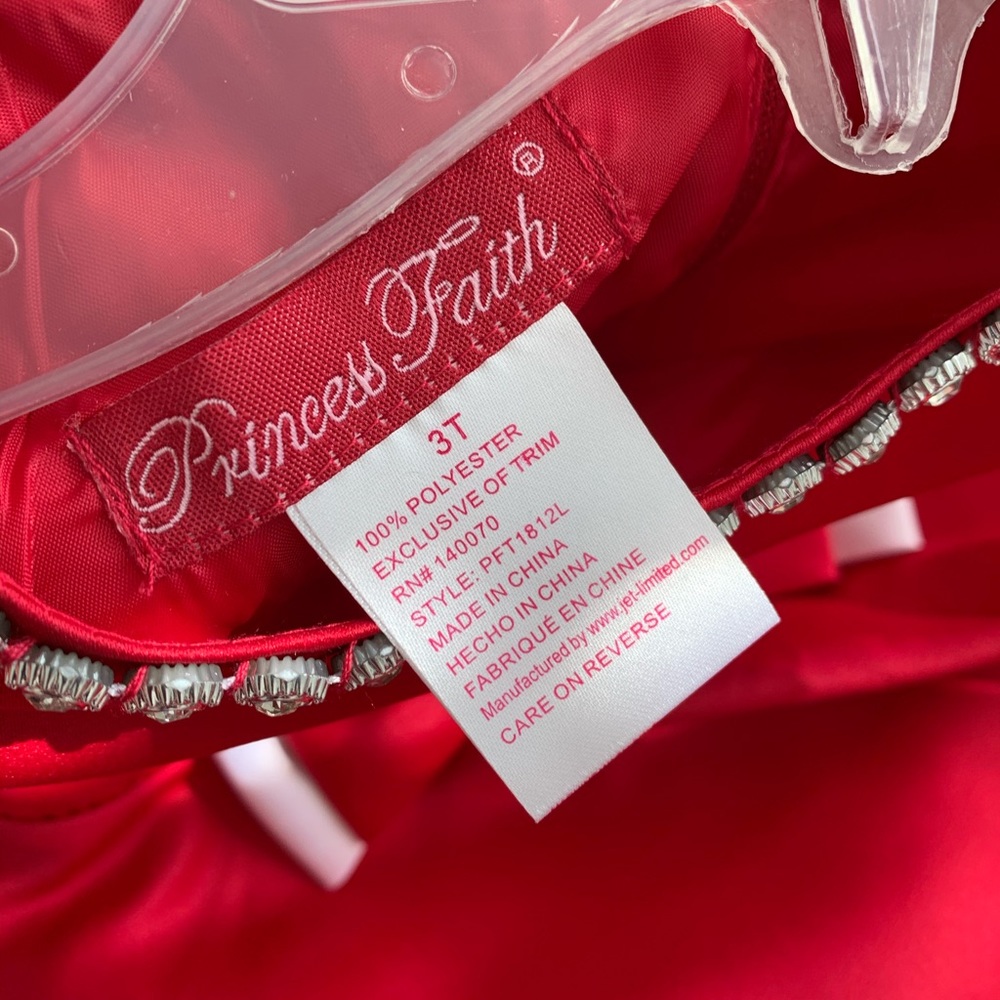 Formal Red Toddler Girls’ Dress - Picture 3 of 3